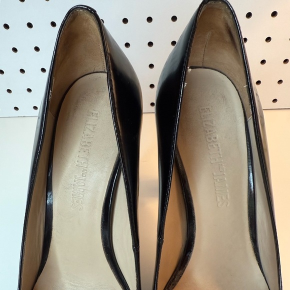 Elizabeth and James Vero Cuoio Black Italian Leather Block Heels 9.5B Boho City - Picture 14 of 16